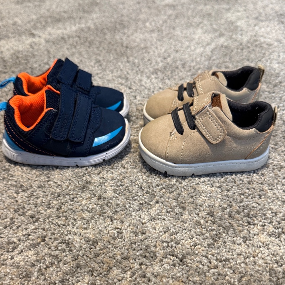 Carter's Navy and Tan Kids Sneakers